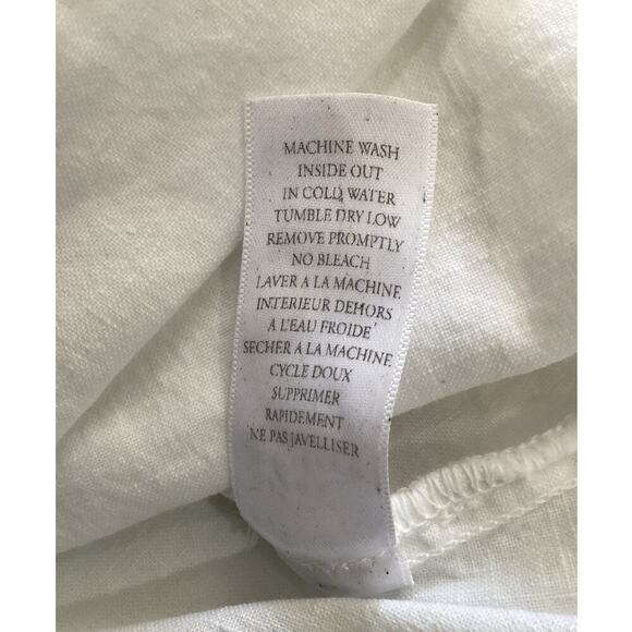 Frank & Eileen Ireland Performance Linen Long Sleeve Playsuit In White Size XL - Picture 13 of 13